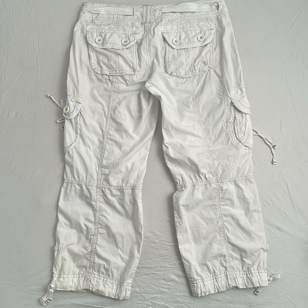 Abercrombie and Fitch Renee vintage Y2K white cropped cargo capri pants - Picture 6 of 13